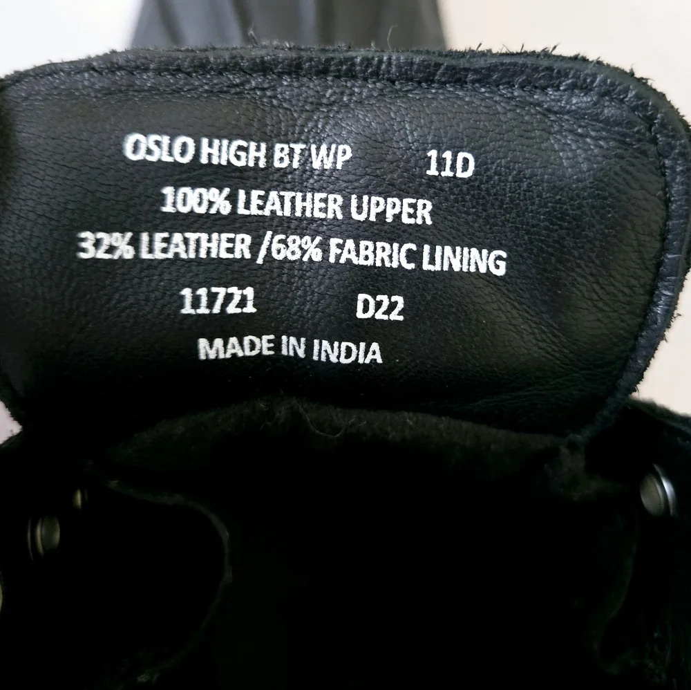 NWOB POLO RALPH LAUREN Men's   Black Waterproof Leather-Suede  Boots Size:11 - Picture 11 of 13
